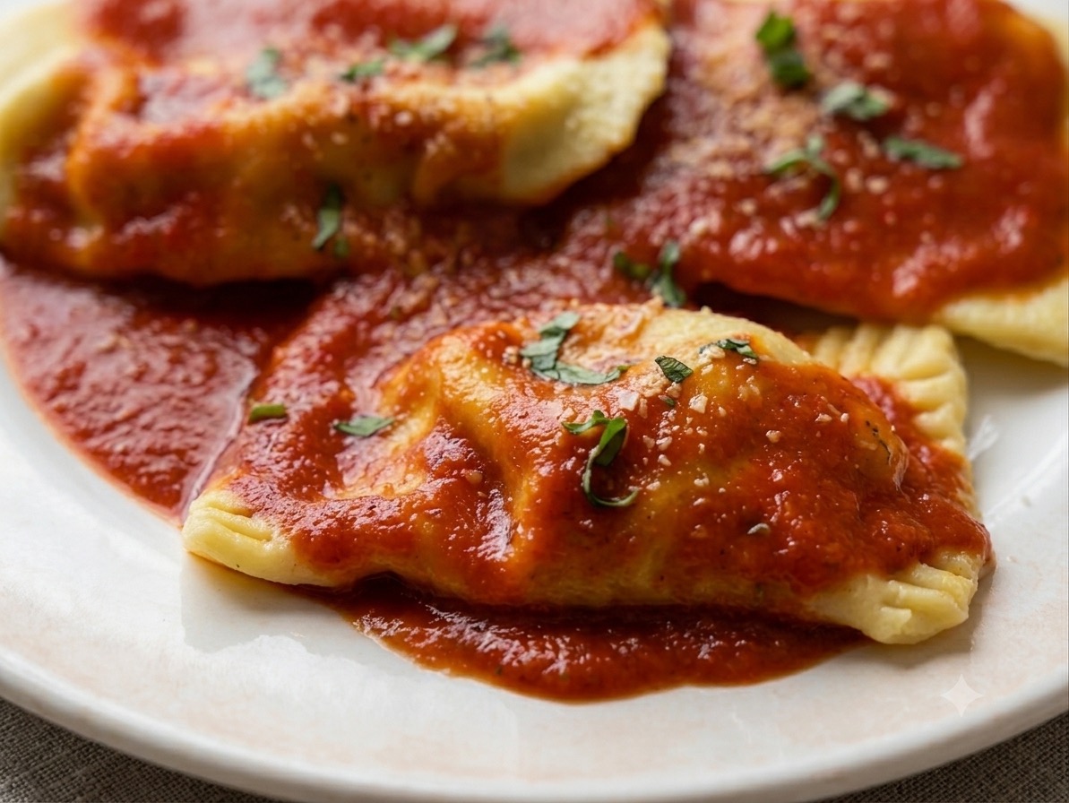 Ravioloni alla scapolese, piatto simbolo di Terra Nostra